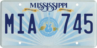 MS license plate MIA745