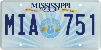 MS license plate MIA751