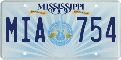 MS license plate MIA754