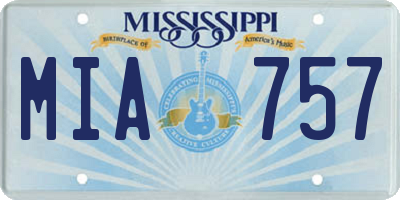 MS license plate MIA757