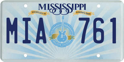 MS license plate MIA761