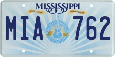 MS license plate MIA762