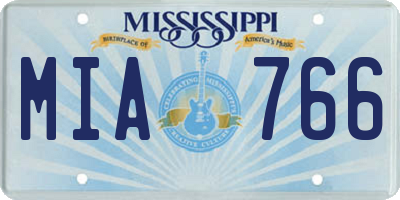 MS license plate MIA766