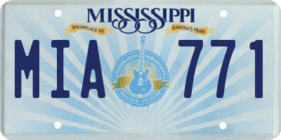 MS license plate MIA771
