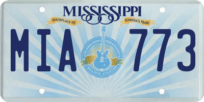MS license plate MIA773