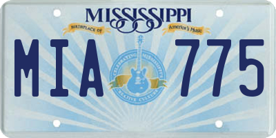 MS license plate MIA775
