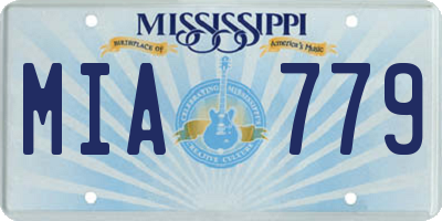 MS license plate MIA779