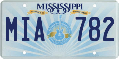 MS license plate MIA782