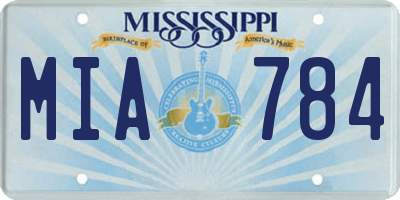 MS license plate MIA784