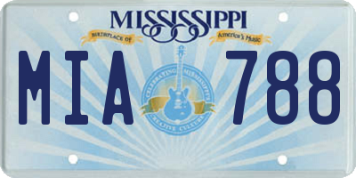MS license plate MIA788