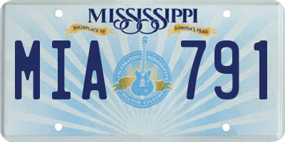 MS license plate MIA791
