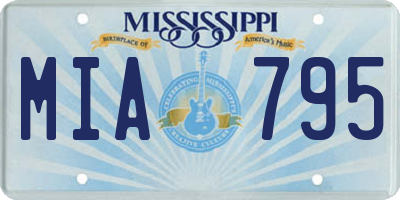 MS license plate MIA795