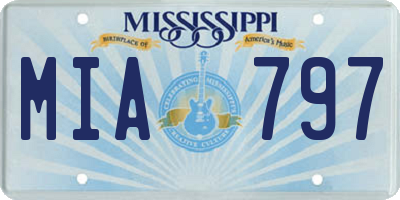 MS license plate MIA797