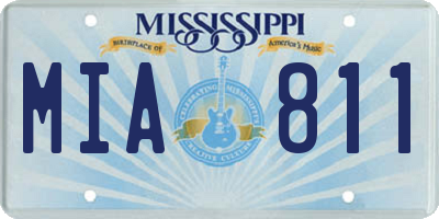 MS license plate MIA811