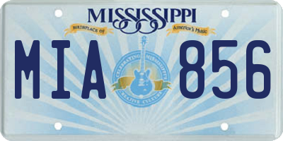 MS license plate MIA856