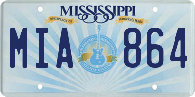 MS license plate MIA864