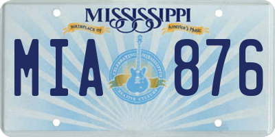 MS license plate MIA876