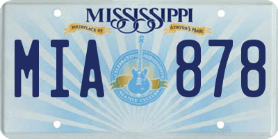 MS license plate MIA878