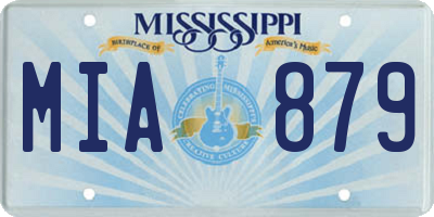 MS license plate MIA879