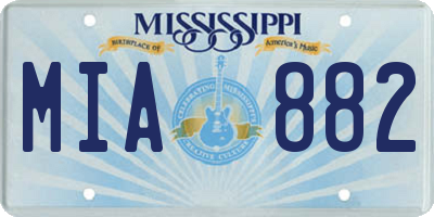 MS license plate MIA882
