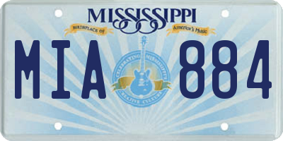 MS license plate MIA884