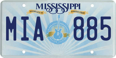 MS license plate MIA885