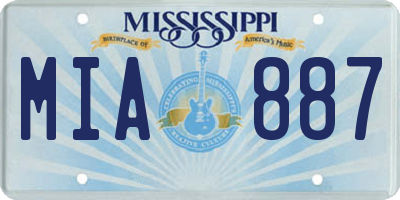 MS license plate MIA887