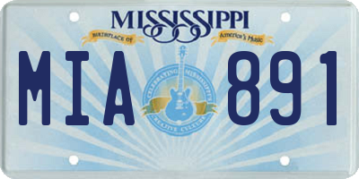 MS license plate MIA891
