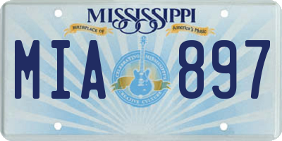 MS license plate MIA897