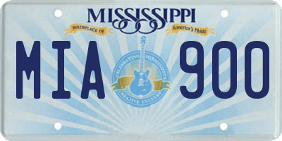 MS license plate MIA900