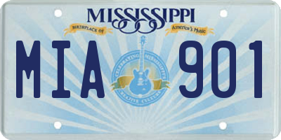 MS license plate MIA901