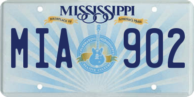 MS license plate MIA902