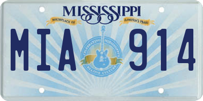 MS license plate MIA914