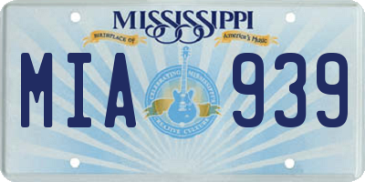 MS license plate MIA939