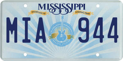 MS license plate MIA944