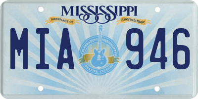 MS license plate MIA946
