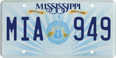 MS license plate MIA949