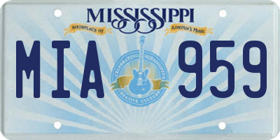 MS license plate MIA959
