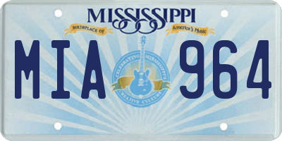 MS license plate MIA964