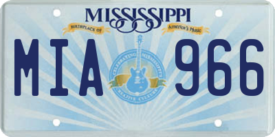 MS license plate MIA966