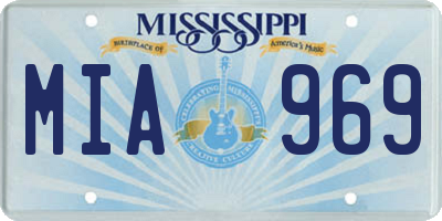 MS license plate MIA969