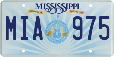MS license plate MIA975