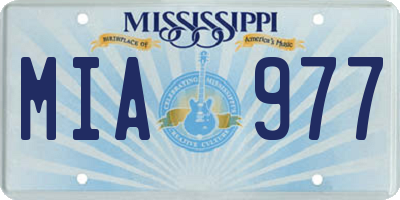MS license plate MIA977