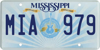 MS license plate MIA979