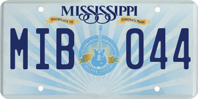 MS license plate MIB044
