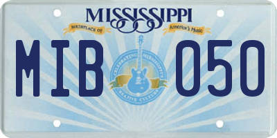 MS license plate MIB050
