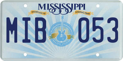 MS license plate MIB053