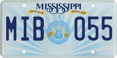 MS license plate MIB055