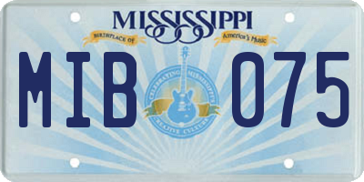 MS license plate MIB075