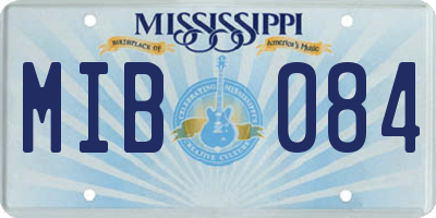 MS license plate MIB084
